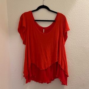 Free People flowy Red top Sz M